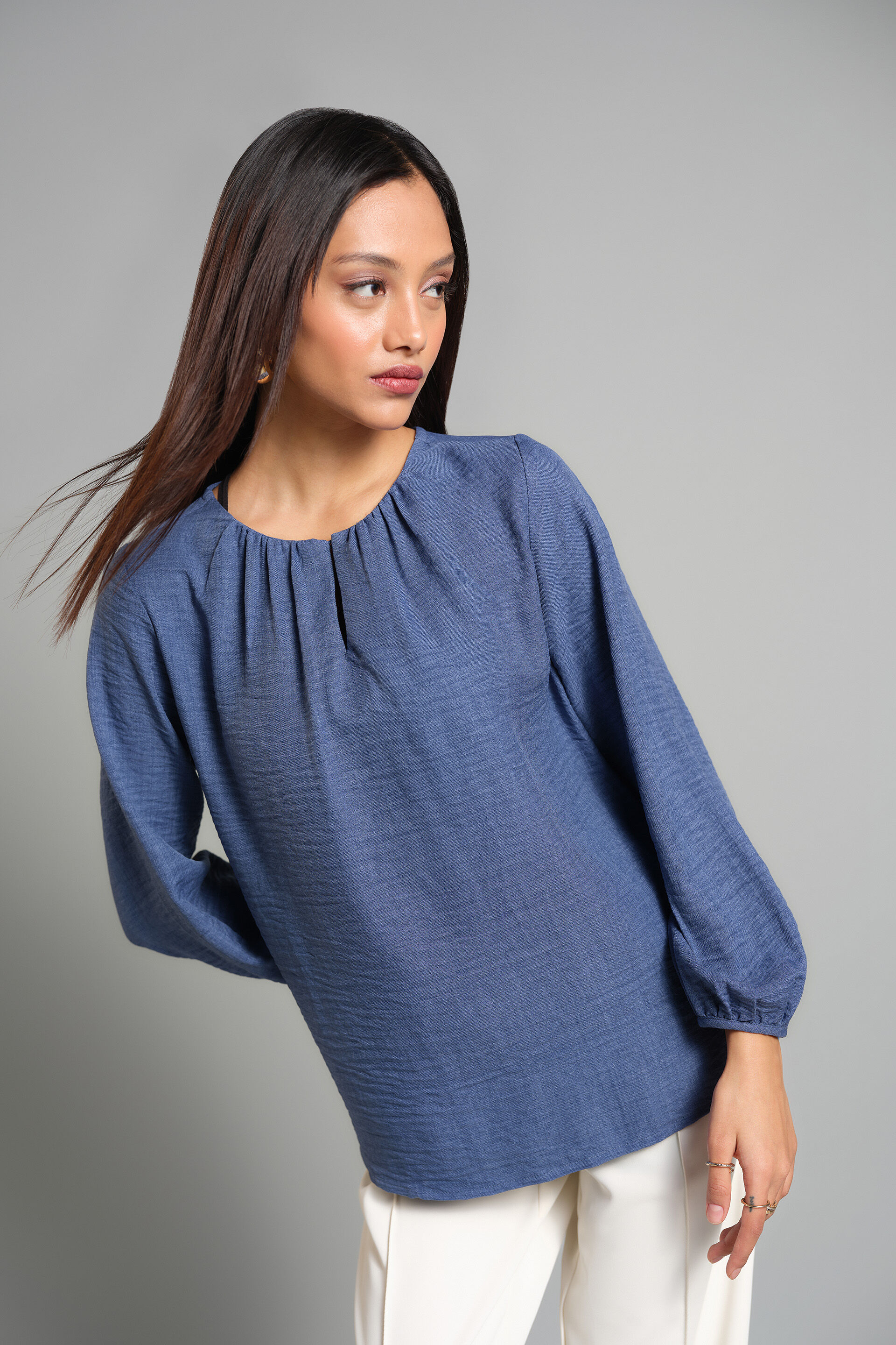 Blooming Blue Top, Dark Blue, image 3